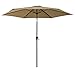FLAME&SHADE 9 ft Outdoor Market Patio Table Umbrella with Tilt, Beige