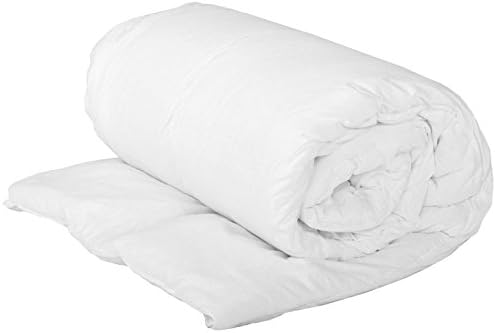 Luxuriously Soft 1.5 TOG Cotton Blend Cool SUMMER Duvet Made in the UK (White, Super King)