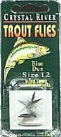 Crystal River Trout Flies Blue Dun #12 Feathers