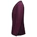 Men's Slim Fit 3 Piece Suit One Button Blazer Tux Vest & Trousers Dark Red