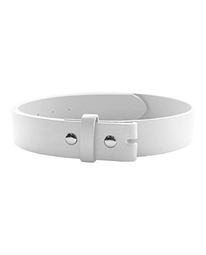 Eurosport Premium Thick Wide Leather Belt Strap - MAP01C - White Small