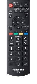 Original PANASONIC Remote Control for N2QAYB000820, TCL32B6, TCP50X60, TCL39EM60