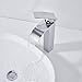 HOROW Bathroom Waterfall Vessel Sink Faucet, Single Hole Single Handle Vanity Faucet Polished Chrome