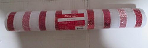 Valentine Deco mesh Red White Pink Metalics 21 in x 30 ft.