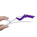 10 Pinup Clips - Professional Non Slip Alligator Hair Clips Double Hinged Design for Easy Salon Styling - Sectioning Crocodile Hair Clip Set with Wide Teeth for Extra Durable Grip (Transparent-Purple)