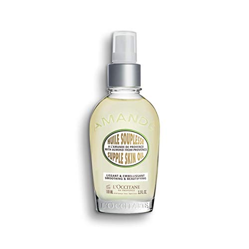 L'Occitane Smoothing & Beautifying Almond Supple Skin Body Oil, 3.3 Fl Oz