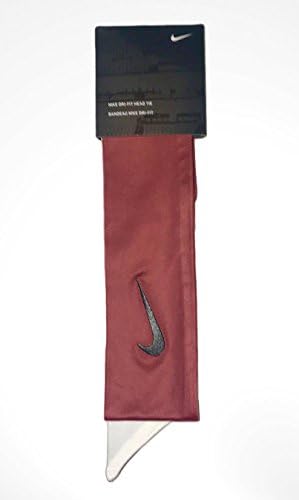 Maroon Custom Nike Dri-Fit Head Tie Headband 2.0 - White Black