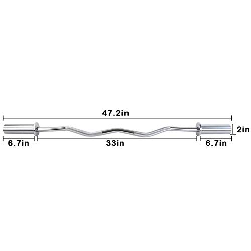 48Inch Barbell Curl Bending Bar Strength Training Home Fitness