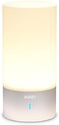 AUKEY Bedside Lamp, Touch Sensor Table Lamp + Dimmable Warm White Light &amp; Color Changing RGB, Model: LT-T6, Outdoor &amp; Hardware Store