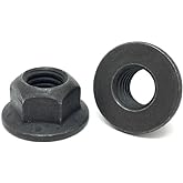 (15 Pieces) 3/8"-24 Grade 8 Hex Flange Prevailing Torque Top Lock Nuts Phos &amp;Oil
