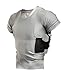 ConcealmentClothes Men’s Crew Neck Undercover- Concealed Carry Holster Shirt (Large, Grey)
