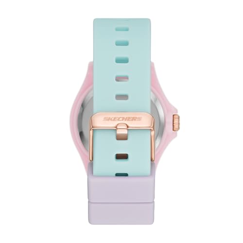 Skechers Women's Rosencrans Mid Quartz Plastic and Silicone Casual Sports Watch
