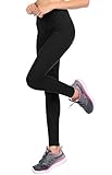 VIV Collection (Medium, Black) Soft Signature Yoga Leggings w/Hidden Pocket
