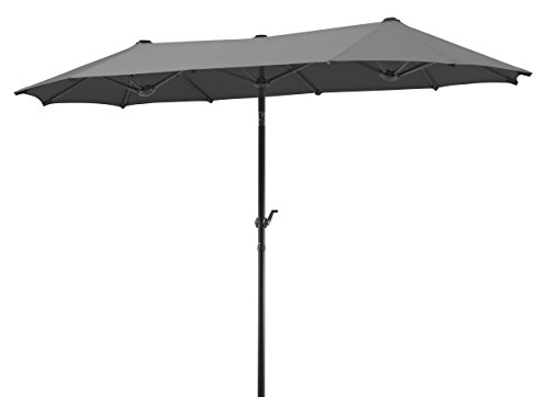 Schneider Sonnenschirm Salerno, anthrazit, 300 x 150 cm rechteckig, 746-15, Gestell Stahl, Bespannung Polyester, 8.2 kg – Bild 4