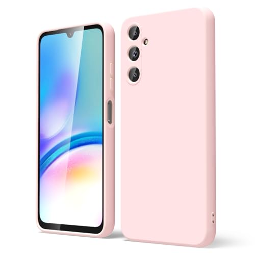 oakxco Silicone Case for Samsung Galaxy A05S Thin Rubber Gel Original Coloured Protective Mobile Phone Case Soft Slim Matte Lightweight TPU Shockproof Camera Protection Protective Case Shell Pink