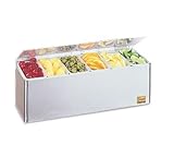 San Jamar B6186L EZ-Chill Stainless Steel Garnish Center with 1 pt Inserts, 18