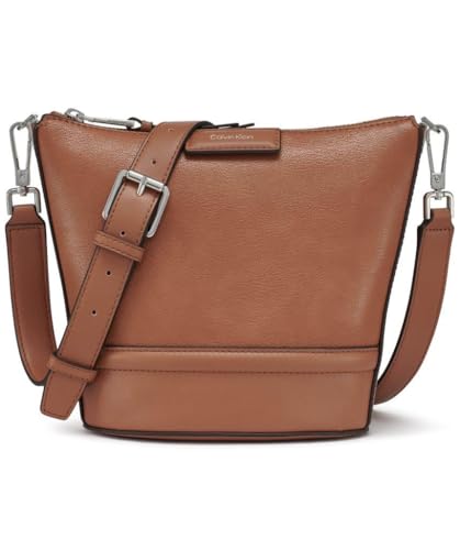 Calvin Klein Ash North/South Crossbody, Caramel, One Size