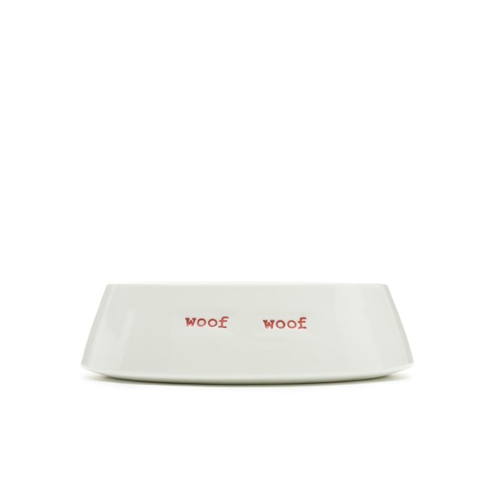 Keith Brymer Jones - Word Range - Ceramic Dog Bowl - Gift Boxed - Woof Woof