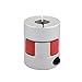 uxcell 8mm to 10mm Shaft Coupling 30mm Length 25mm Diameter Plum Motor Coupler Aluminum Alloy Joint Connector for DIY Encoder