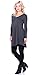 Popana Women’s Tunic Tops for Leggings Long Sleeve Shirt Plus Size Made in USA X-Large Charcoal