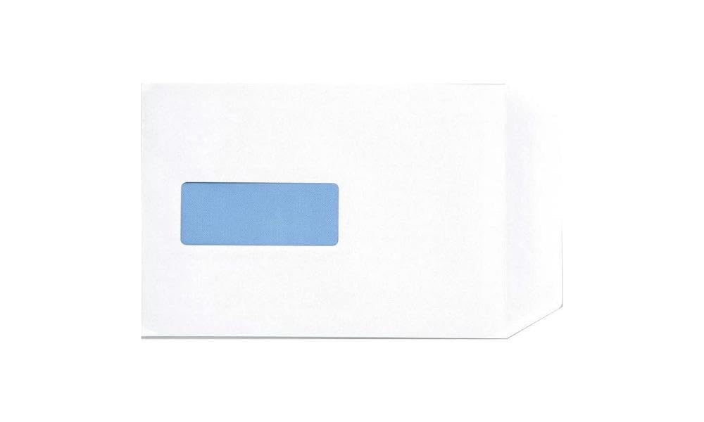 Q-Connect C5 Envelope 100 gsm Window Peel and Seal - White, Pack of 500