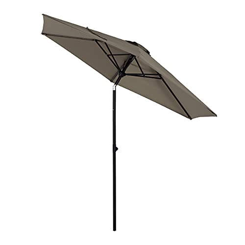 Sekey 300cm Teleskopisch Sonnenschirm | Tisch Sonnenschirm für Terrasse, Garten, Balkon Sonnenschutz UPF50+