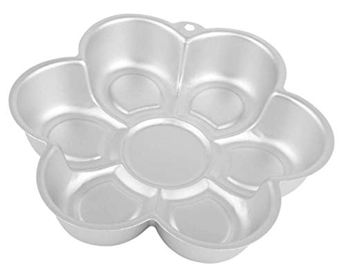 WJSYSHOP 10 Inch Plum Blossom Petal Shaped Aluminum 3D Cake Mold Baking Mould Tin Cake Pan - Flower - Thumbnail 2