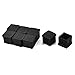 Antrader Square PVC Covers Furniture Foot Table Chair Leg End Cap Cover Tip Protectors Black,Pack of 12 (20x20mm)