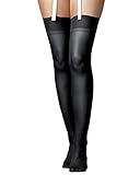 National Sheer Stretch Stocking, Soft Black, B, 6-pk