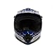 TMS Youth Kids Blue/silver Skull Dirt Bike Motocross Helmet Mx (Large)