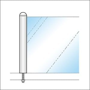 Amazon Co Jp E Kanamono ガラススクリーンポール ブースバー Sタイプ 一方 mm X L100mm 半球頭 ボルト固定 クローム Diy 工具 ガーデン