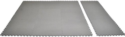 EWONDERWORLD Non-Toxic 24" X 24" X ~9/16" Extra Thick Non-Recycled Quality Waterproof Multi-purpose Gray Mats (Set of 4)