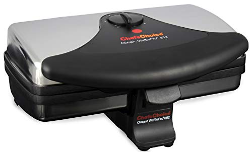 Chef'sChoice 852 Classic WafflePro Nonstick Waffle Maker Features Adjustable Baking Control and Instant Temperature Recovery for Delicious Waffles and Includes Built-in Cord Storage, 2-Square, Silver