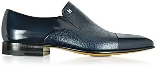 Moreschi Men's 41493CNBLUE Blue Leather Lace-Up Shoes