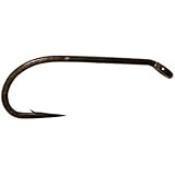 Mustad Nymph Hook 3906B Sproat Bend 3Xh 2XL Down Eye Fishing Terminal Tackle (50 Pack), Bronze, Size 18