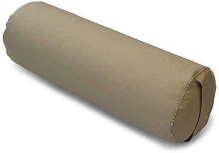 Merino Europa Yogarolle/Pilates Yoga Bolster/Yoga Pillow Ø 22 cm x 65cm L Cover and Inlett 100% Cotton Filling either Bio-Dinkelspelzen or Kapok or Fibre Balls Made in Germany