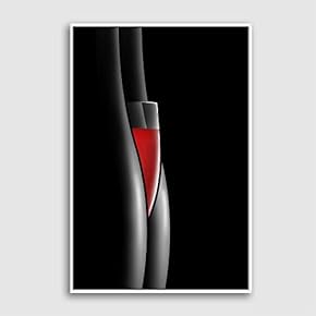 Framed Wine Glass Home Artwork for Living Room Bedroom