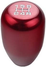 DEWHEL JDM Universal 5 Speed Manual Shift Knob M10x1.5 Screw On Red: Automotive