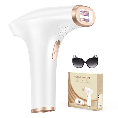 Haarlosy Pulsed Light Hair Remover, Large Window 10cm2, 999,900 IPL Flashes, 9 Levels & 2 Modes, Auto/Manual – Definitive Laser Hair Removal Home Women & Men, Face, Body, Armpits, LCN1202