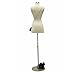 Female Mannequin Dress Form Torso with Round Metal Base and Neck Cap - Off White Premium Fully Pinnable Women's Dress Form (2/4)