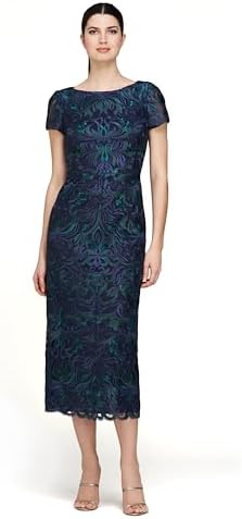meli soutache cocktail midi dress JS Collections Meli Soutache Cocktail Midi Dress Navy $328 New Size 14