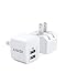 USB Charger, Anker 2-Pack Dual Port 12W Wall Charger with Foldable Plug, PowerPort Mini for iPhone Xs/XS Max/XR/X/8/8 Plus/7/6S/6S Plus, iPad, Samsung Galaxy Note 5/ Note 4, HTC, Moto, and More primary