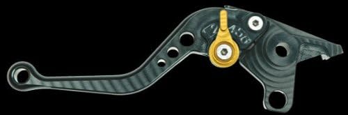 05-06 Kawasaki ZX636R Pazzo Racing Levers Shorty Length, Black Levers / Gold Adjusters