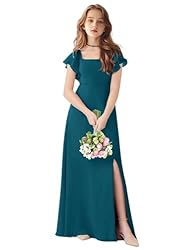 TAISHAN Junior Bridesmaid Dress for Wedding Ruffle