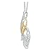 Caperci Sterling Silver Diamond Accent Twist Flame Pendant Necklace - Best Jewelry Gift for Women & Girls