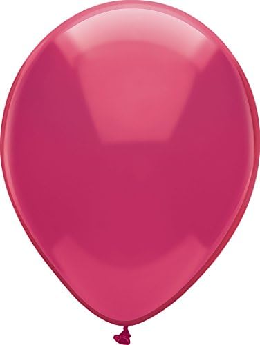 PartyMate Made in the USA Royal Rich Color 12-Inch Latex Balloons, 15-Count, Magic Magenta