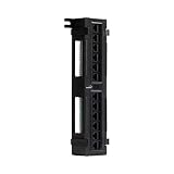 NavePoint 12-Port Cat5E UTP Unsheilded Mini Patch Panel with Wallmount Bracket Included Black