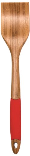 Lipper International 8512R Bamboo Wood And Silicone Kitchen Spatula, 14