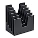 Acrimet 5 Section Incline File Sorter Organizer, Mail, Folder, Letter Desk Organizer, Rack for Office Organization Desktop (Plastic) (Black Color)
