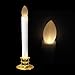 CelebrationLight 10 Pack Flameless Taper Candles with Remote/Timer, Battery Operated Flickering LED Window Candles, Vintage Christmas Electric Fake Candlesticks, Golden Holder